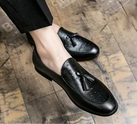 men pu leather shoes slip on fashion casual half slipper loafer sandals male high quality newest zapatos hombre 4kd170