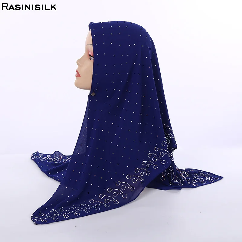 Оптовая продажа новая футболка с национальным узором Стиль ткани жемчужного цвета мусульманский шарф