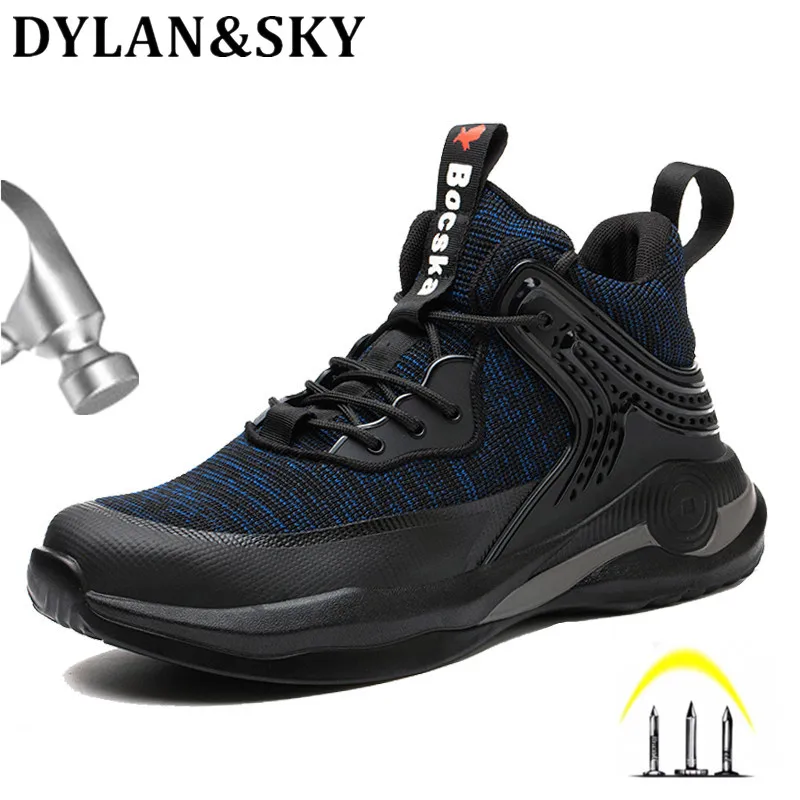 

Ботинки мужские, износостойкие, со стальным носком, мягсветильник, легкие, эластичные