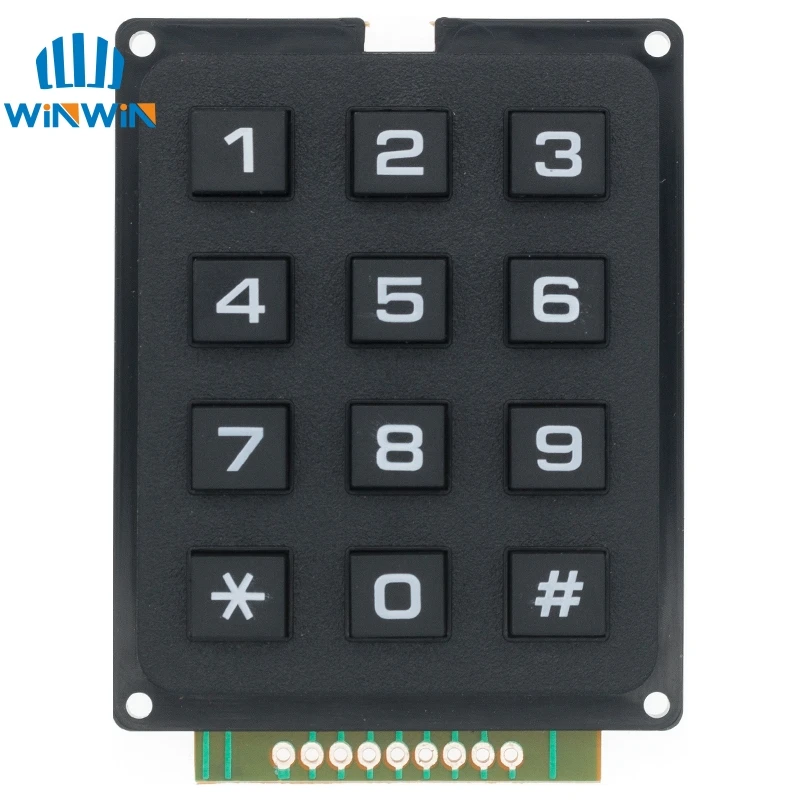 Матричный переключатель 3*4 4*4 клавиатура матричный модуль ABS-пластик кнопки 4x4 3x4 12