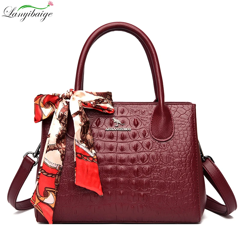 

Elegant Women Handbag Luxury Handbags Women Bags Designer Crocodile Pattern Crossbody Bags For Women Shoulder Messenger Bag Sac