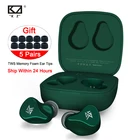 Плотным верхним ворсом KZ Z1 наушники-вкладыши TWS True Беспроводной Bluetooth v5.0 наушники двойной магнитной динамичная игра Touch Управление Шум шумоподавления Спортивная гарнитура