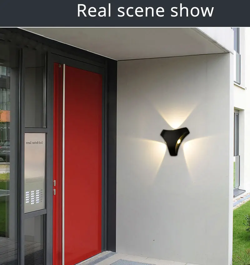 Современная 3W бра, настенная Светодиодная лампа для сада, передняя дверь RGB красочное наружное освещение, лампа для тела, украшение коридора, алюминий