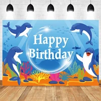 seabed dolphin fish newborn baby shower birthday backdrop cake smash photography background photographic photophone photozone