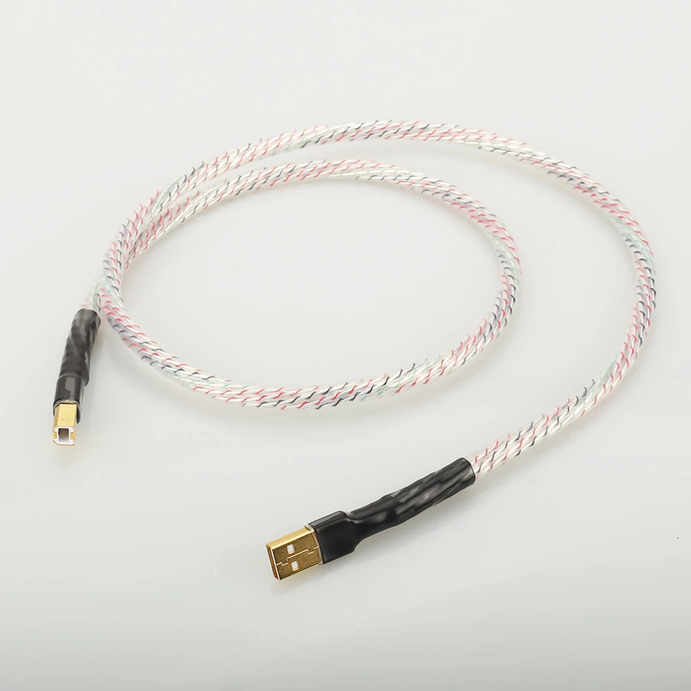 USB кабель с посеребренным экраном для передачи данных типа A Type B Hi Fi DAC|Кабели VGA| |