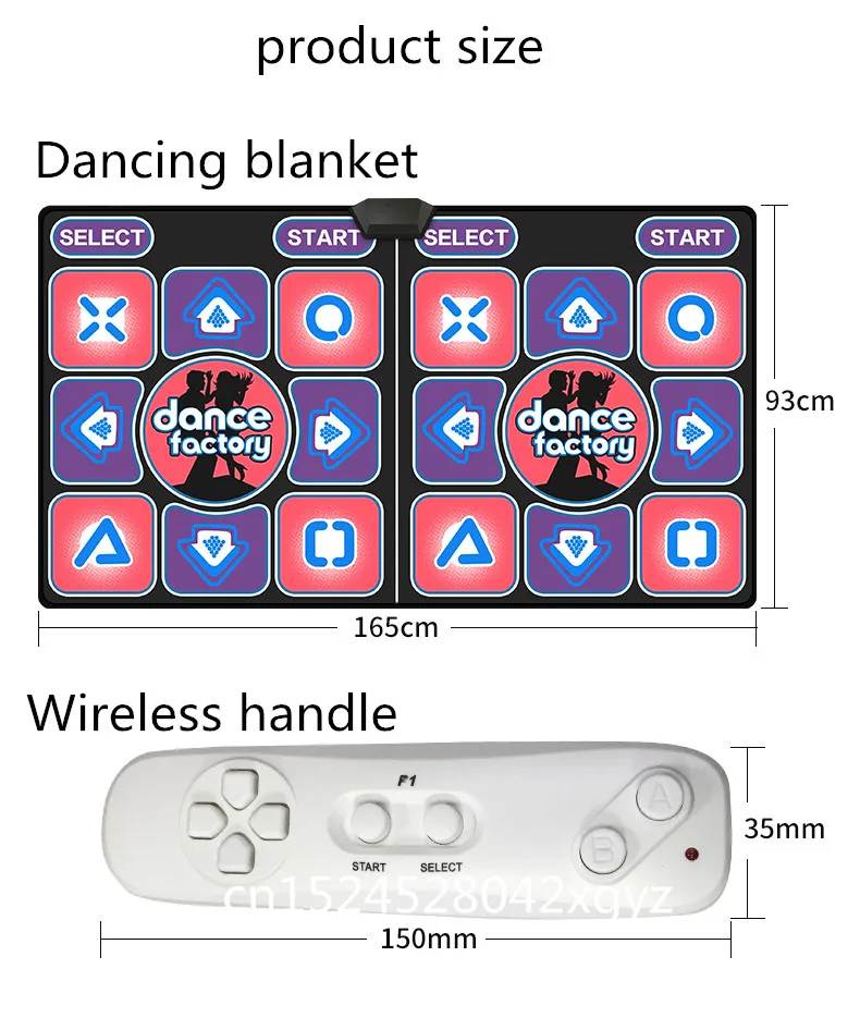 Беспроводной ковер для танцев семейных игр бега йоги фитнеса альфомбра ковры