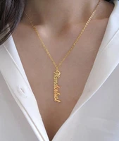 customized vertical name necklace