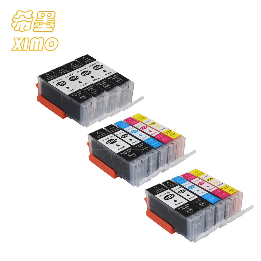 2sets 4bk XIMO 5C 470 471 PGI-470 PGBK CLI-471 совместимый чернильный картридж полные чернила для canon PIXMA MG6840 MG9040 TS5040 TS6040 принтер - Цвет: 2sets 4bk