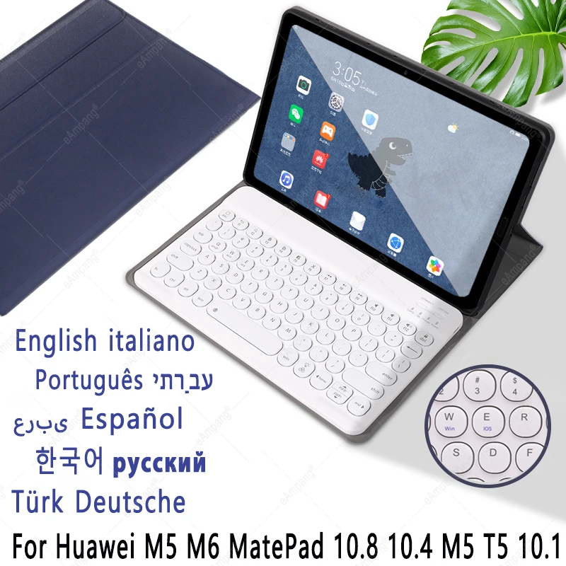 

Case Keyboard For Huawei Matepad 10.4 Pro 10.8 T10 T10S Spanish Russian Keyboard Case for Huawei Medipad M5 Lite 10 Pro T5 M6