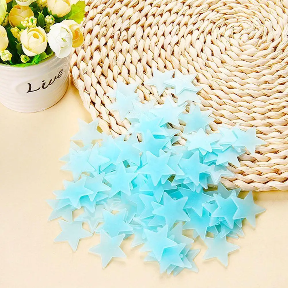 100 шт. флуоресцентные светящиеся Детские Спальные комнаты для хранения звезд