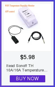 Itead Sonoff TH 10A/16A мониторинг температуры и влажности WiFi умный переключатель контроллер датчик Функция синхронизации для смартфона