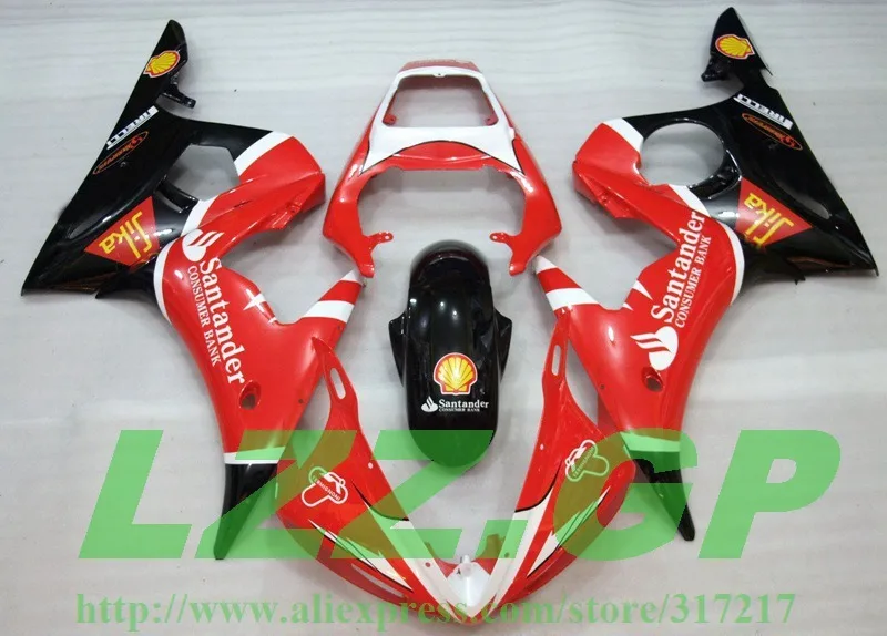 

100%NEW Red white black fairings for Yamaha YZF-R6 03-05 YZF R6 03 04 05 YZF 600 R6 2003 2004 2005 fairing parts #s7wa