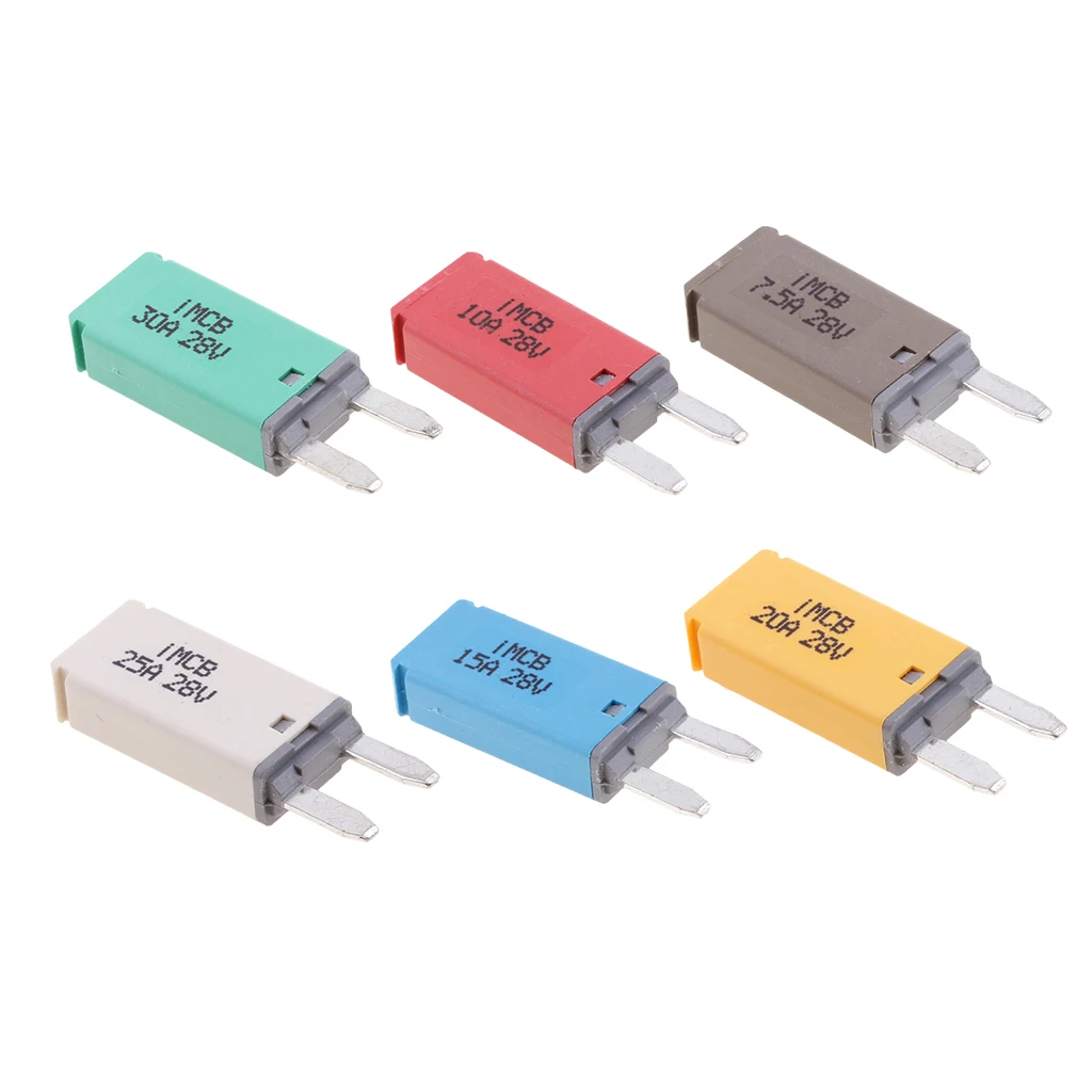 6 Pc Автомобиль Грузовик Лодка Предохранитель Ассортимент Kit 7 5 10 15 20 25 30 Ампер мини