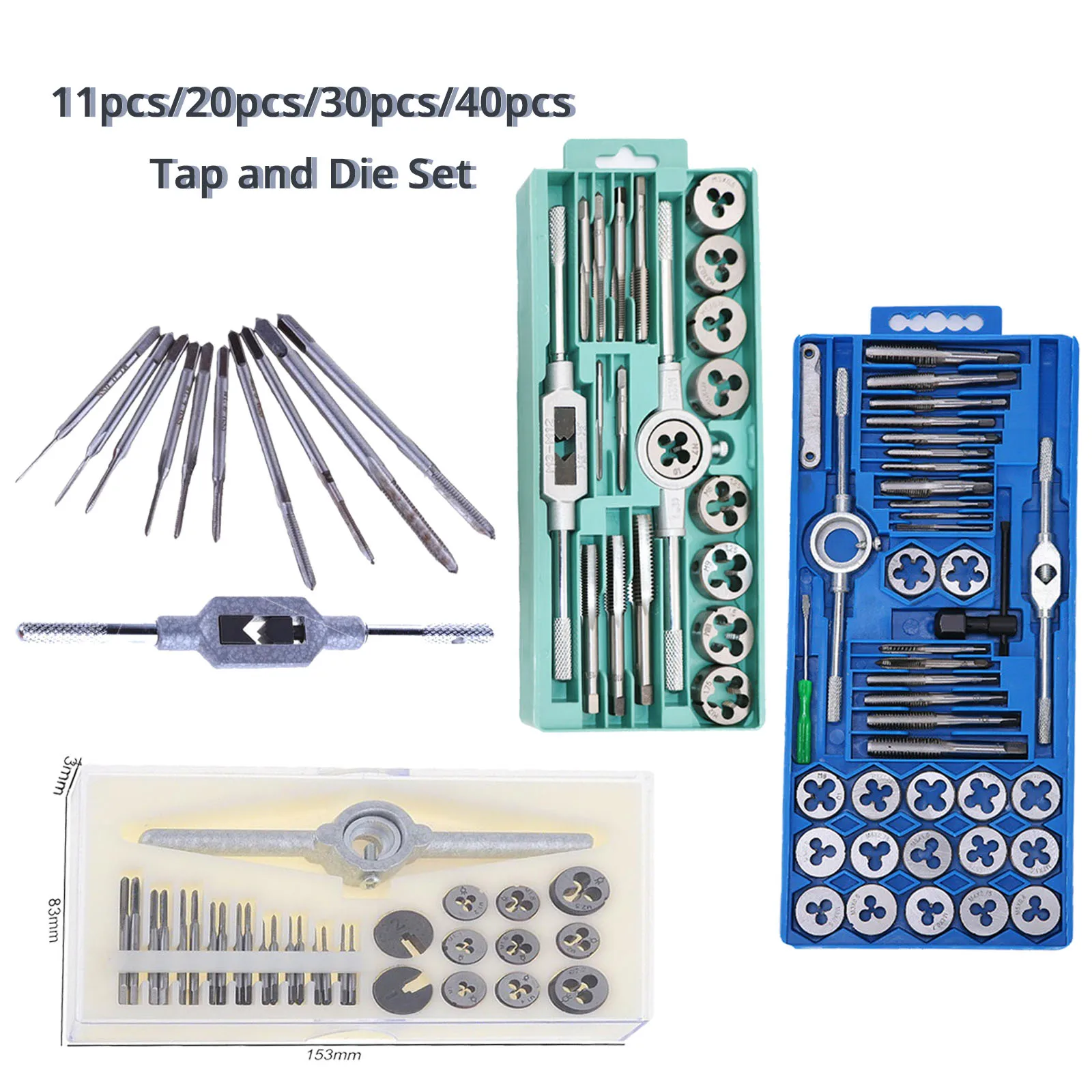 

Набор метрических кранов и штампов, 11-40 шт./компл., заглушки с резьбой NC, краны, ручные инструменты из легированной стали, ручные инструменты, ...