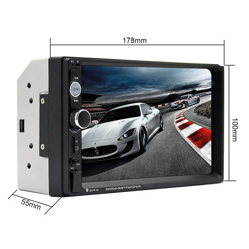 Универсальный мультимедийный двойной Din Автомобильный плеер 7-дюймовый Mp5