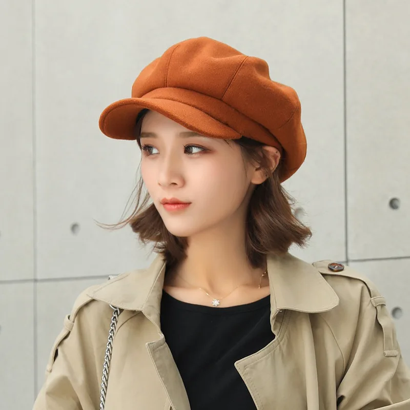Newsboy Caps New Arrive Women Gatsby Cap Octagonal Baker Peaked Beret Driving Hat Female Sunscreen Hats Painter Tour cap | Аксессуары