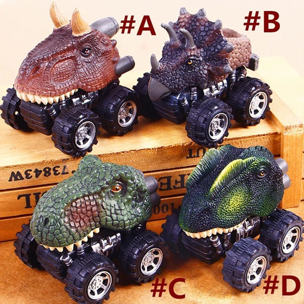 Figuras de acci&oacute;n de dinosaurios para ni&ntilde;os, modelo de dinosaurio, Mini coche de juguete, parte trasera del coche, regalo del D&iacute;a de los ni&ntilde;os, 2020-0