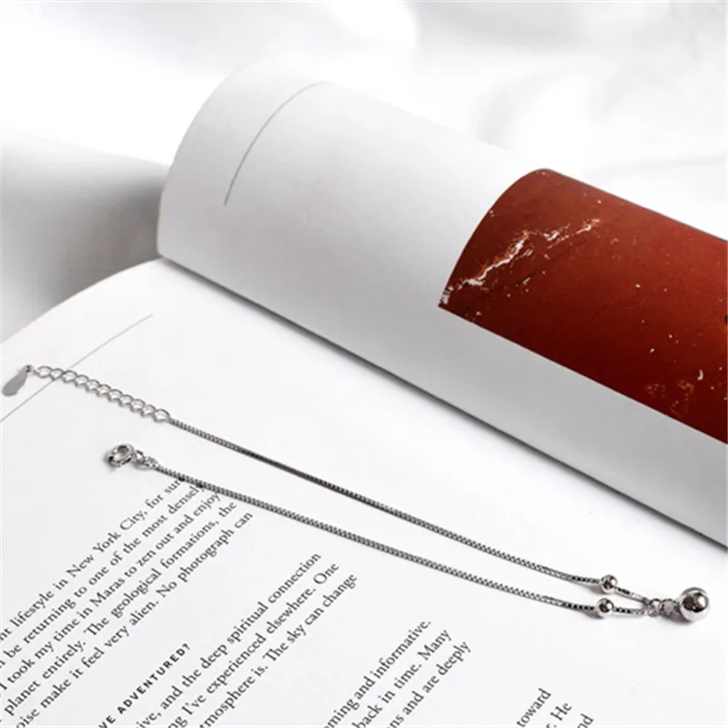 Женский ножной браслет из стерлингового серебра S925 пробы с