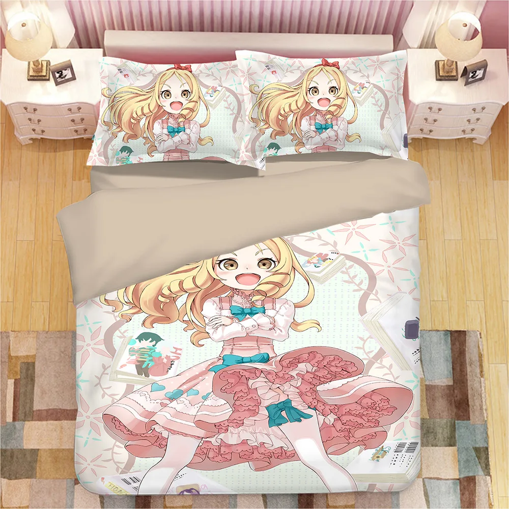 Комплект постельного белья Izumi Sagiri с 3D Аниме принтом пододеяльники наволочки