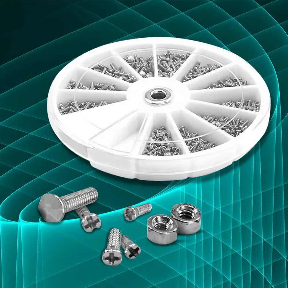 Прочные винты из нержавеющей стали в ассортименте для очков набор с круглой