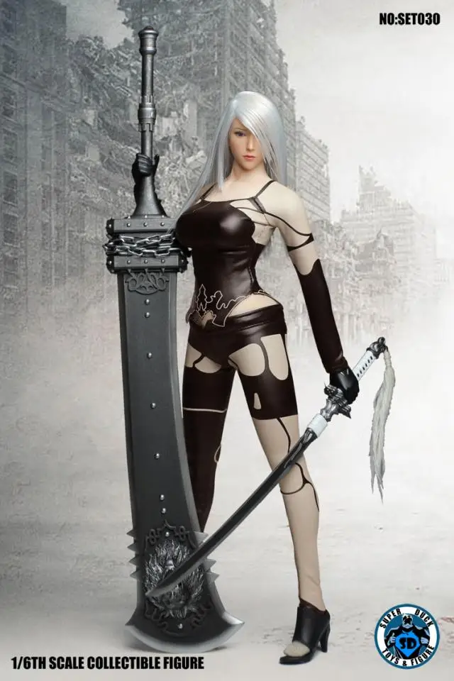 Супер утка SET030 1/6 женский косплей на заказ NieR 2B робот Automata голова лепить тело комплект одежды 1" Сделай сам фигурка