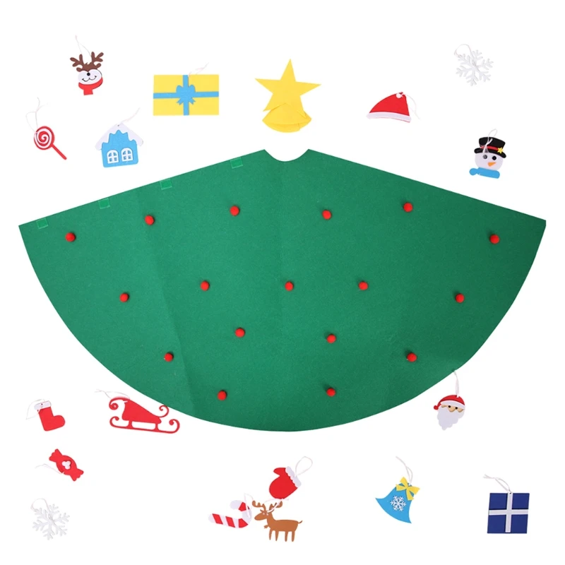 

50LE DIY Felt Christmas Tree Fake Christmas Tree Kids Toys Christmas Party Decoration Large Christmas Tree Decoration