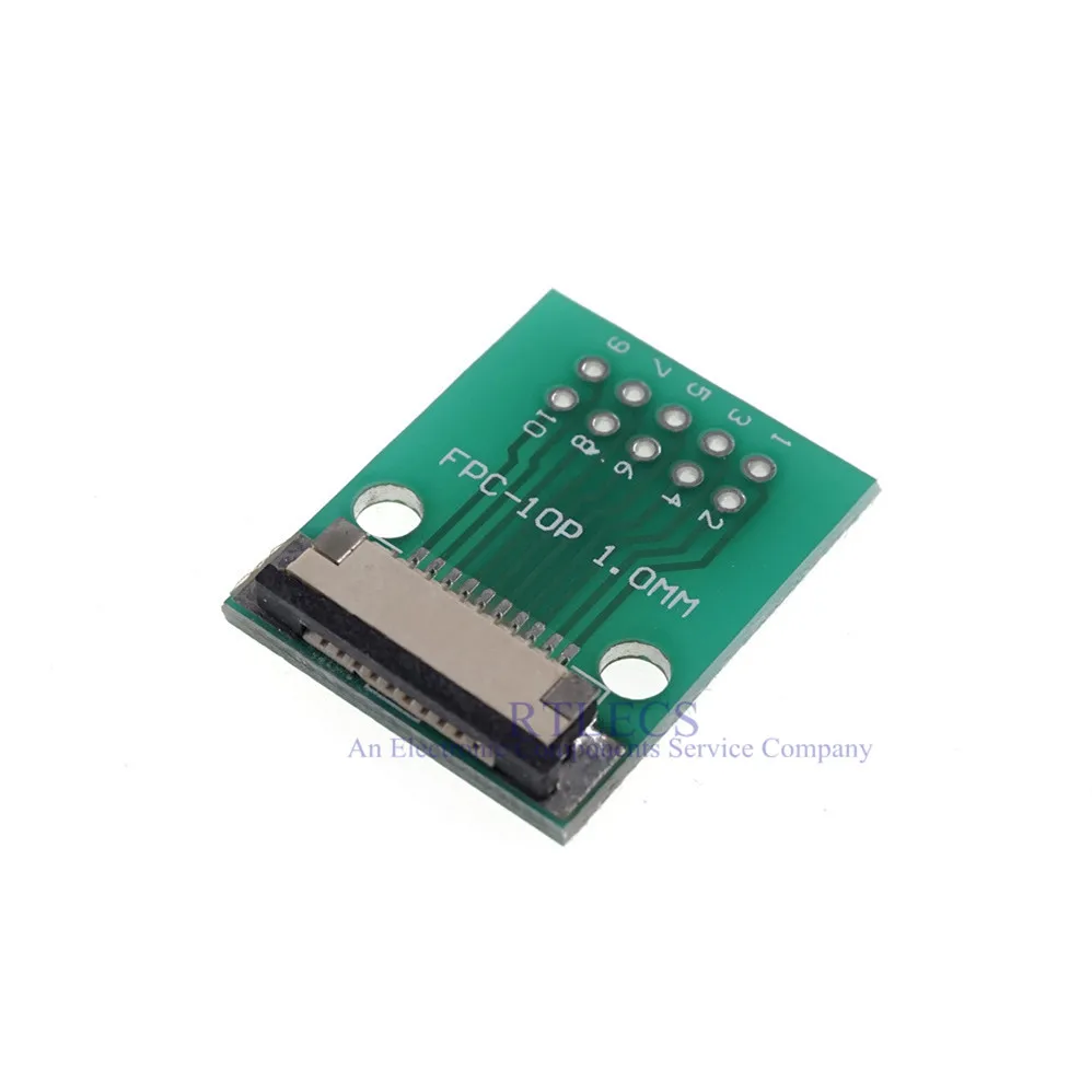 2 шт. Гибкий плоский кабель FFC/FPC разъем адаптера 10 Pin 1 0 мм до 54 x 2x5 сквозное