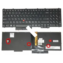 US English Backlit Keyboard for Lenovo FOR Thinkpad P51 P71 Backlight Teclado 01HW200 01HW282 SN20M15446 Fit P50 P70