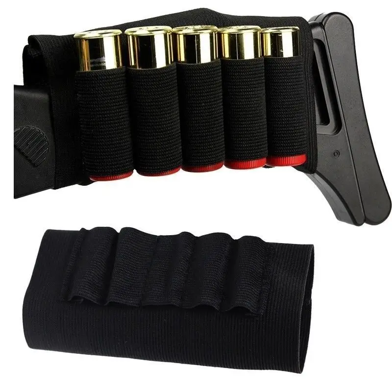 Hunting Gun Accessory Military Gear 5/8/9/14 Rounds Shotgun Buttstock Ammo Pouch Shell Holder Bullet Cartridge Bandolier Free
