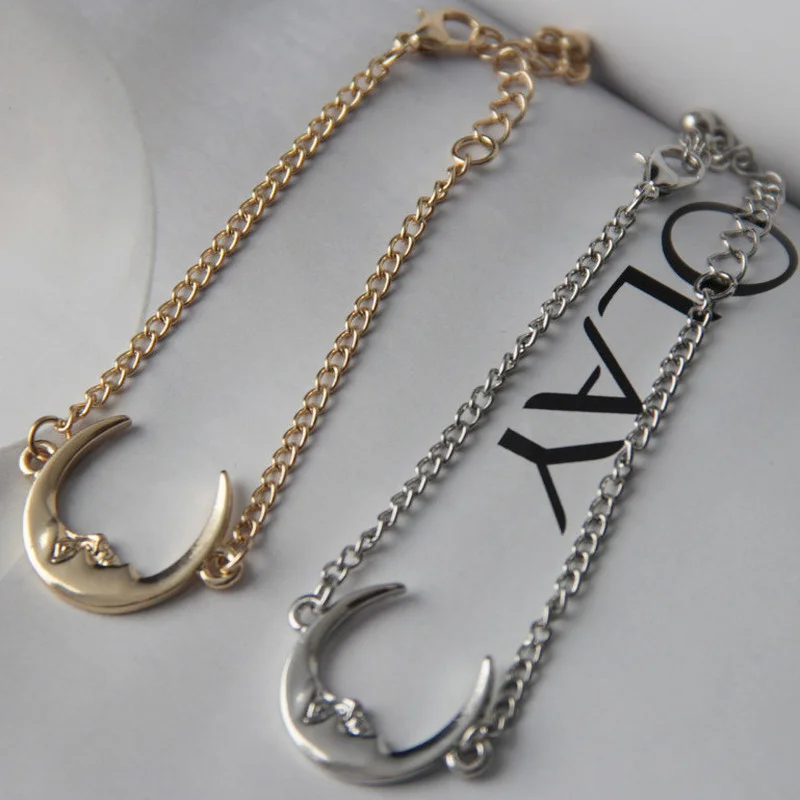 

2021 Exquisite Jewelry Stars and Moon Chain Bracelet for Women Charm Bangle