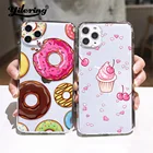 Милый мультяшный пончик, чехол для телефона iPhone 11 12 13 Pro Max 13 MiNi 8 7 Plus X XS Max XR SE 2020 SE2, мягкий чехол из ТПУ