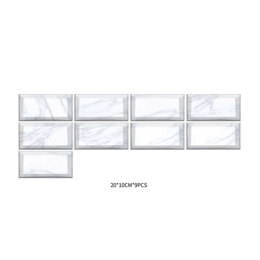9 шт. толстые водонепроницаемые мраморные напольные наклейки для ванной и кухни