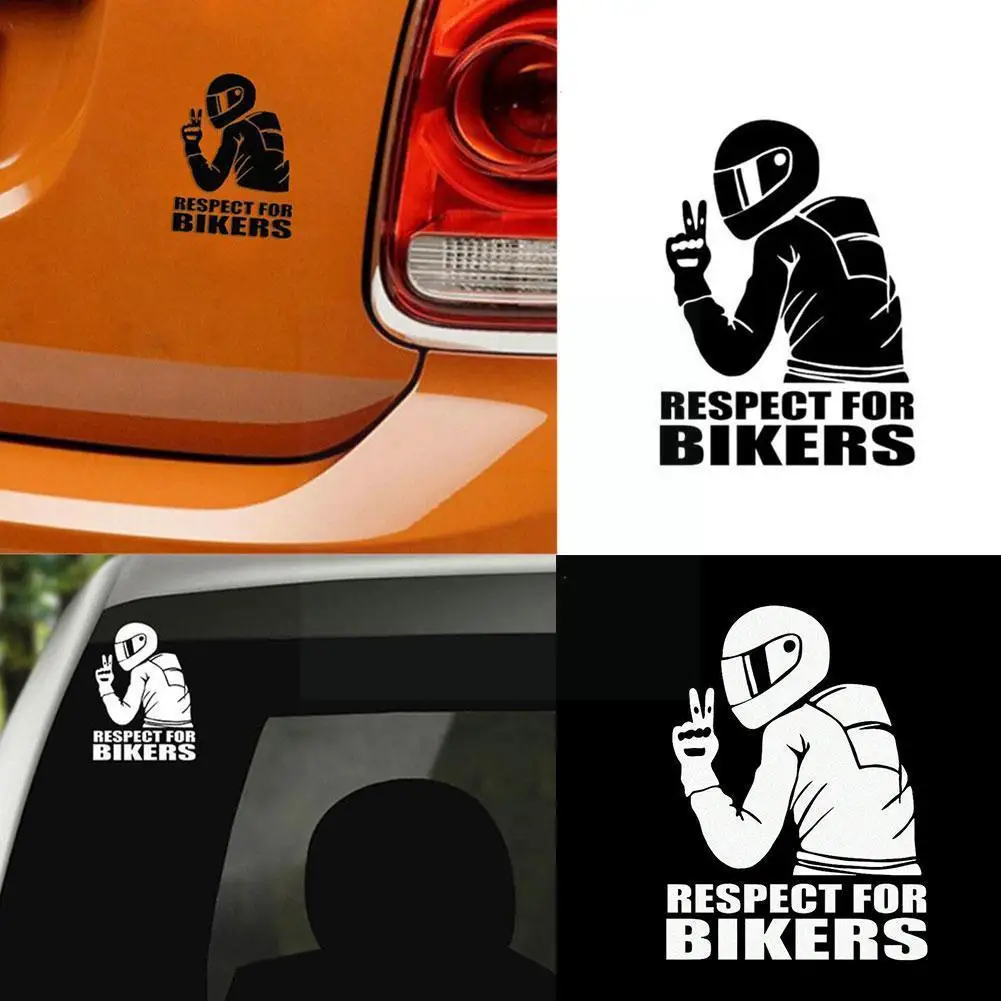 

Respect for Cyclists Waterproof Reflective Biker Motorcycle Car Accessoires Sticker Decal Funny Vinyl on Car Styling Sticke Z8R3