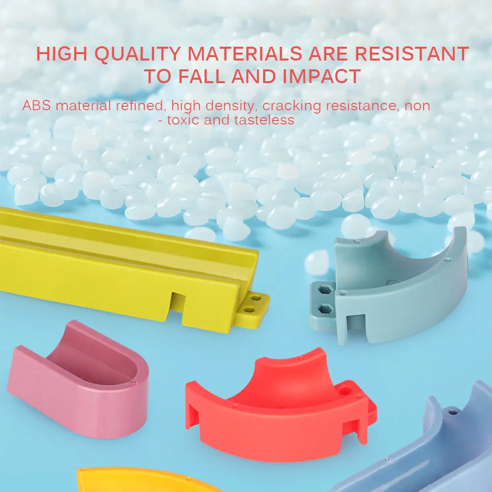 

DIY Baby Bath Toy Wall Suction Cup Marble Race Run Track Bathroom Bathtub Kids Play Water Games Toy Set For Children