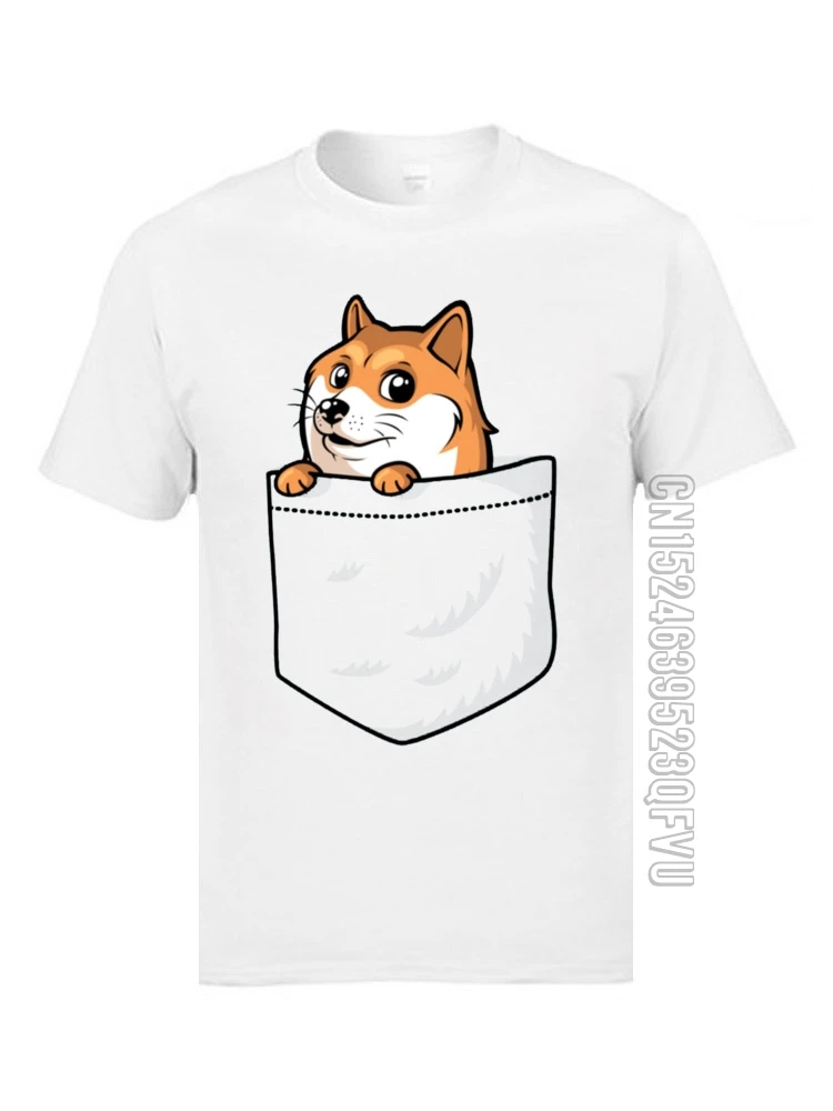 Карманные Doge Dog Kawaii футболки Eskimo Welsh Corgi Terrier смешные милые высшего качества Модный