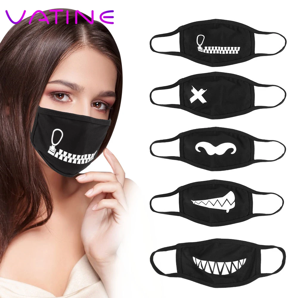 

Ватин симпатичная маска для лица, антидымчатая мультяшная маска для взрослых, хлопковая маска для губ