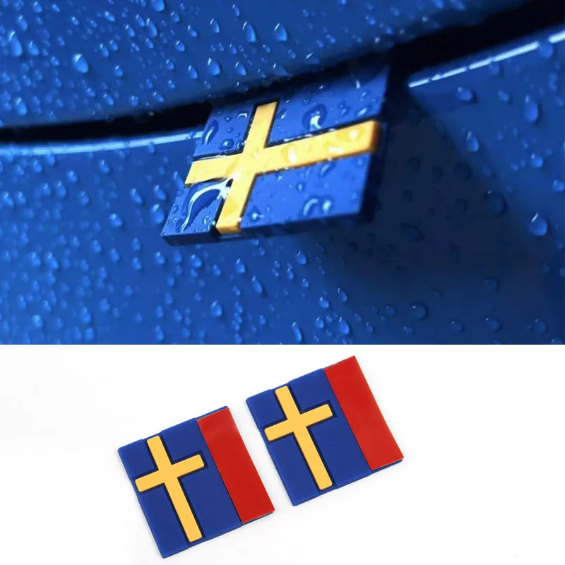 

Badge Car 3D Sticker Sweden Flag Decoration Emblem Car Door Trunk Sticker For VOLVO XC40 XC60 XC90 V90 S90 S60 V60 V40 C70