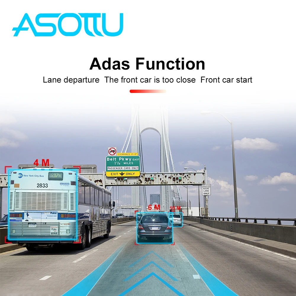 Новый HD Автомобильный видеорегистратор ADAS 1080P с ночным видением Android | Автомобили