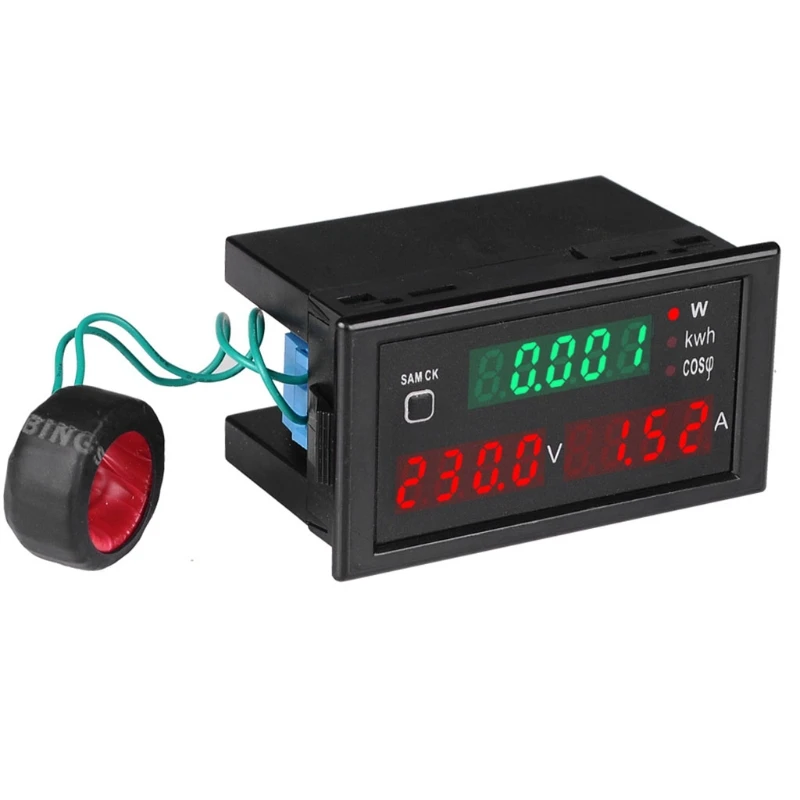 AC80 300V/AC300 450V 100A ЖК дисплей цифровой Дисплей вольтметр Электрический счетчик