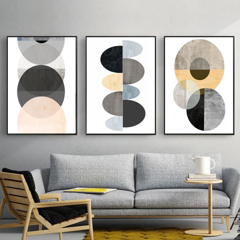 Геометрический Холст Искусство минималистичные настенные картины для гостиной