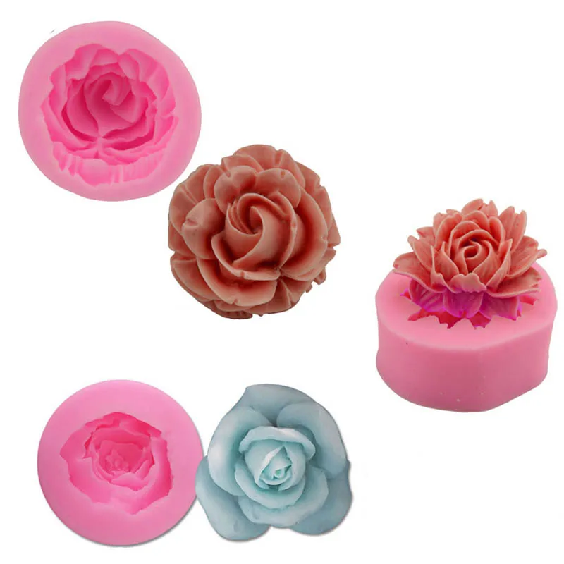 

1 шт. Мягкая силиконовая форма для торта с мастикой, мыло, желе, лед, шоколад, украшение, инструмент для выпечки, 3D формы для цветов розы, глина ...