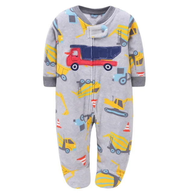Newborn baby clothing winter boys jumpsuit fleece overalls infants clothes pajamas toddler costume |