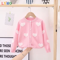 girls spring jackets 2021 new girl sweater cardigan little girl childrens jacket spring and autumn knit cardigan kids winter