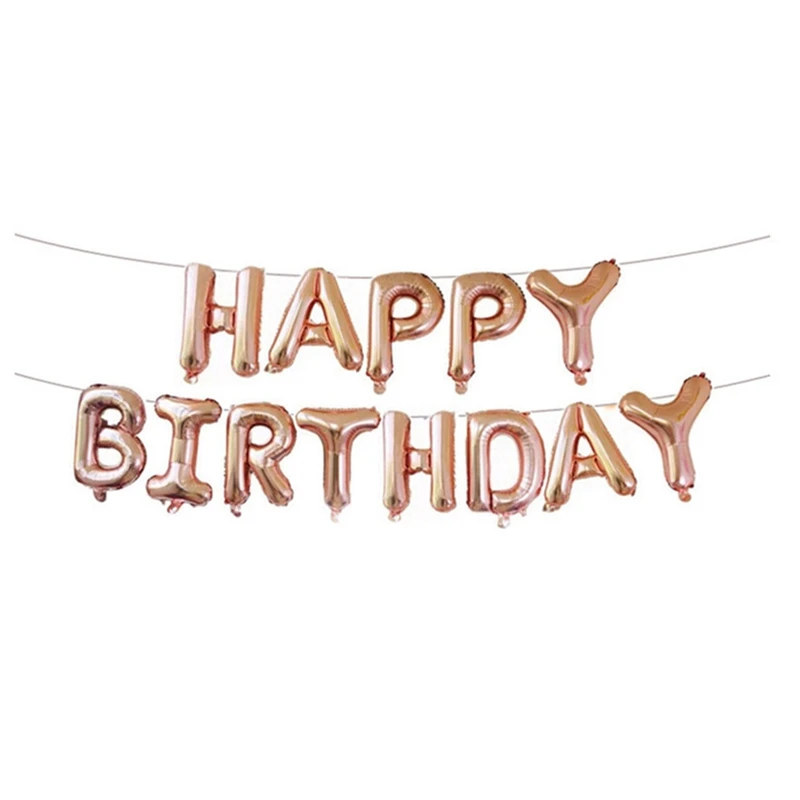 

48Pcs Rose Gold Foil Latex Balloon Set with Tassels Birthday Party Decoration Kids Baby Shower Air Balls Supplies