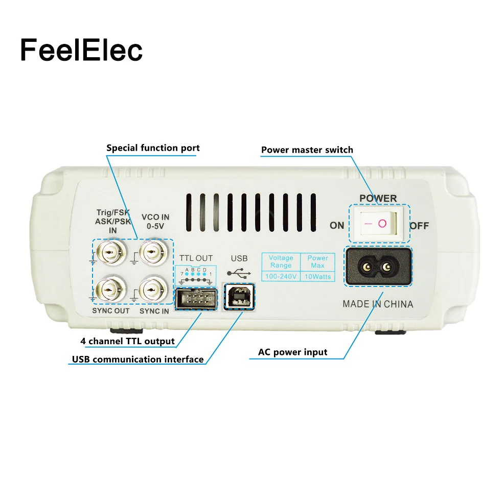 Feeltech FY6600-60MHz высокоточное цифровое управление двухканальная Функция DDS/генератор