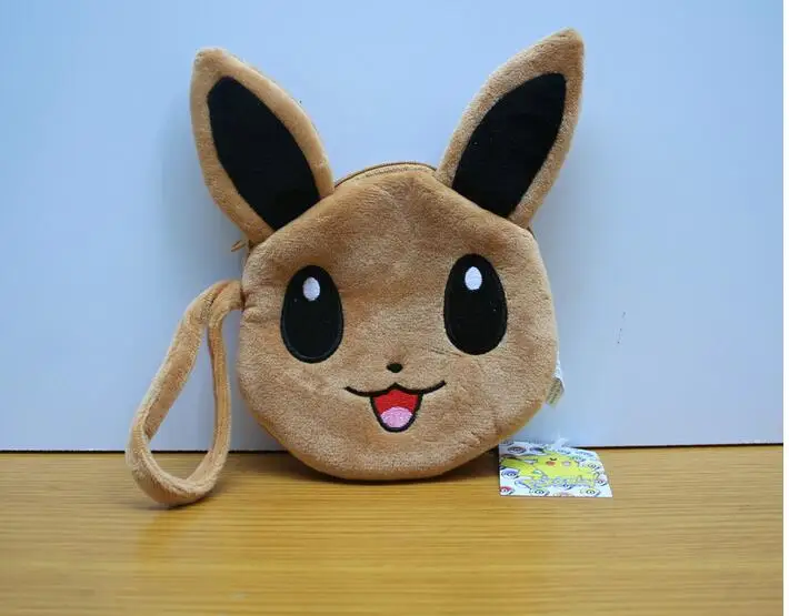 13 см милый плюшевый Кошелек для монет EEVEE Espeon Sylveon Umbreon мини-сумка Плюшевые Мультяшные сумки кошельки карманные игрушки Мультяшные плюшевые игрушки подарок - Цвет: 13cm EEVEE bag