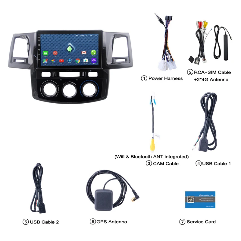 4G Lte All Netcom WANQI 9 1 Автомобильный gps мультимедийный видеоплеер для Toyota 2007 2015 fortuner hulix
