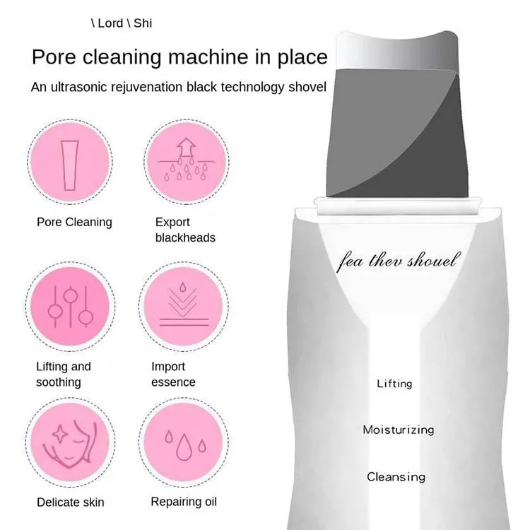 Электрический перезаряжаемый ультразвуковой скраб для кожи лица глубокий
