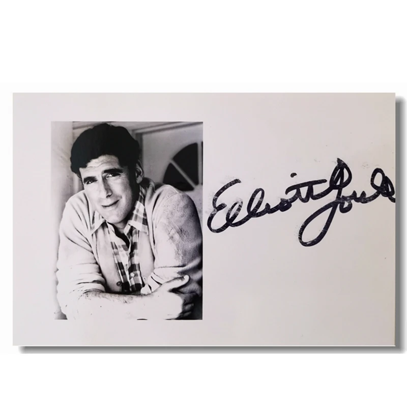 

Elliott Gould 6-inch autographed photo, born in 1938, famous American actor, Oscar Award, true signature, and fans' harvest.
