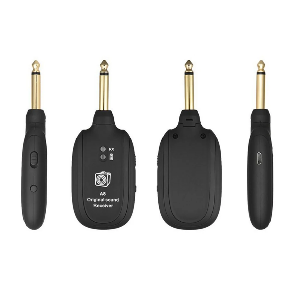 

New UHF Wireless Guitar Transmitter Receiver System Rechargeable Battery 50M Transmission Range Drop Shipping